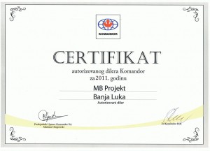 Certifikat Komandor
