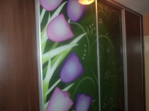 Plakar sa kliznim vratima - Foto tapeta (Tulipani)
